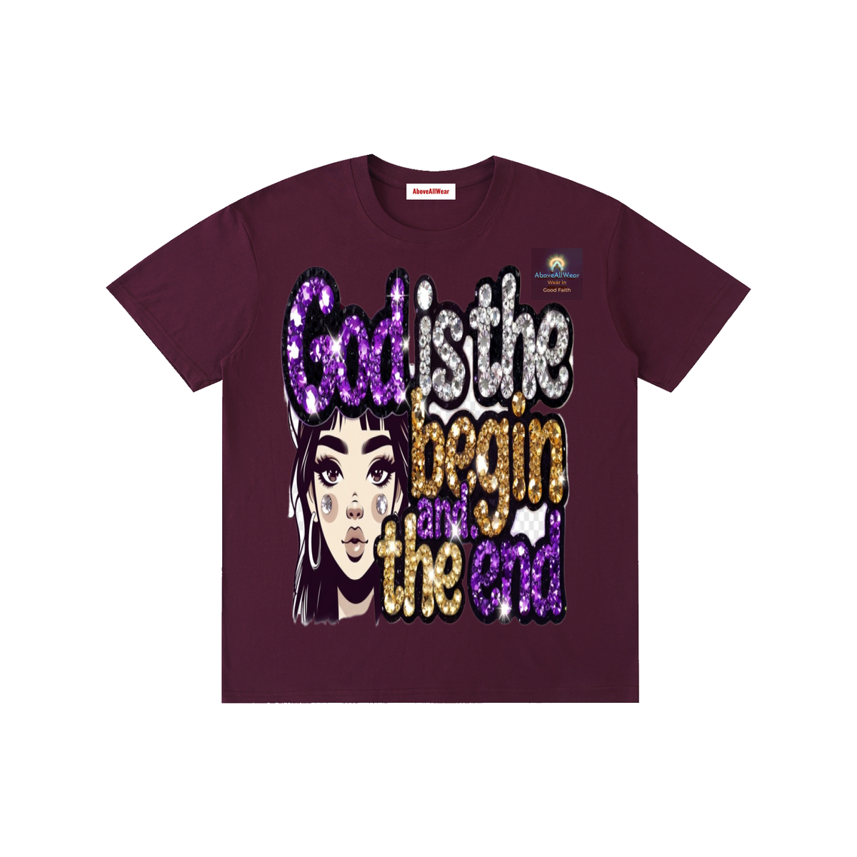 Tshirt,casual,cotton,street,streetwear,streetstyle,faith,christian,jesus,home,outdoor,aboveallwear,godisthebeginandend,graphic,design,fashion,spring,winter,fall,summer,shortsleeve,y2k,women,men,wiomentshirt,mentshirt,hoodies