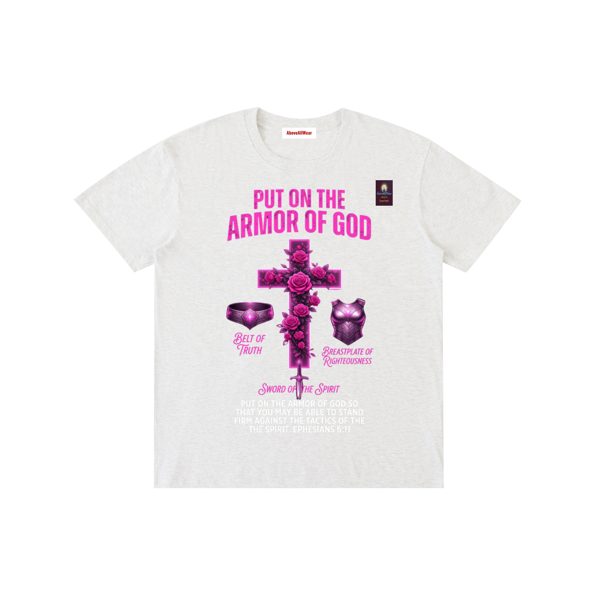 Pure Cotton Unisex T-Shirt/ “Put on the full armor of God, so that you can take your stand against the devil’s schemes.” — Ephesians 6:11