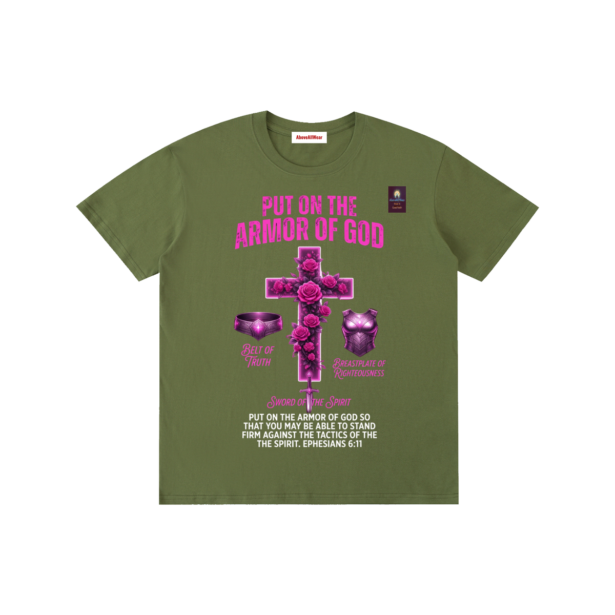 Pure Cotton Unisex T-Shirt/ “Put on the full armor of God, so that you can take your stand against the devil’s schemes.” — Ephesians 6:11