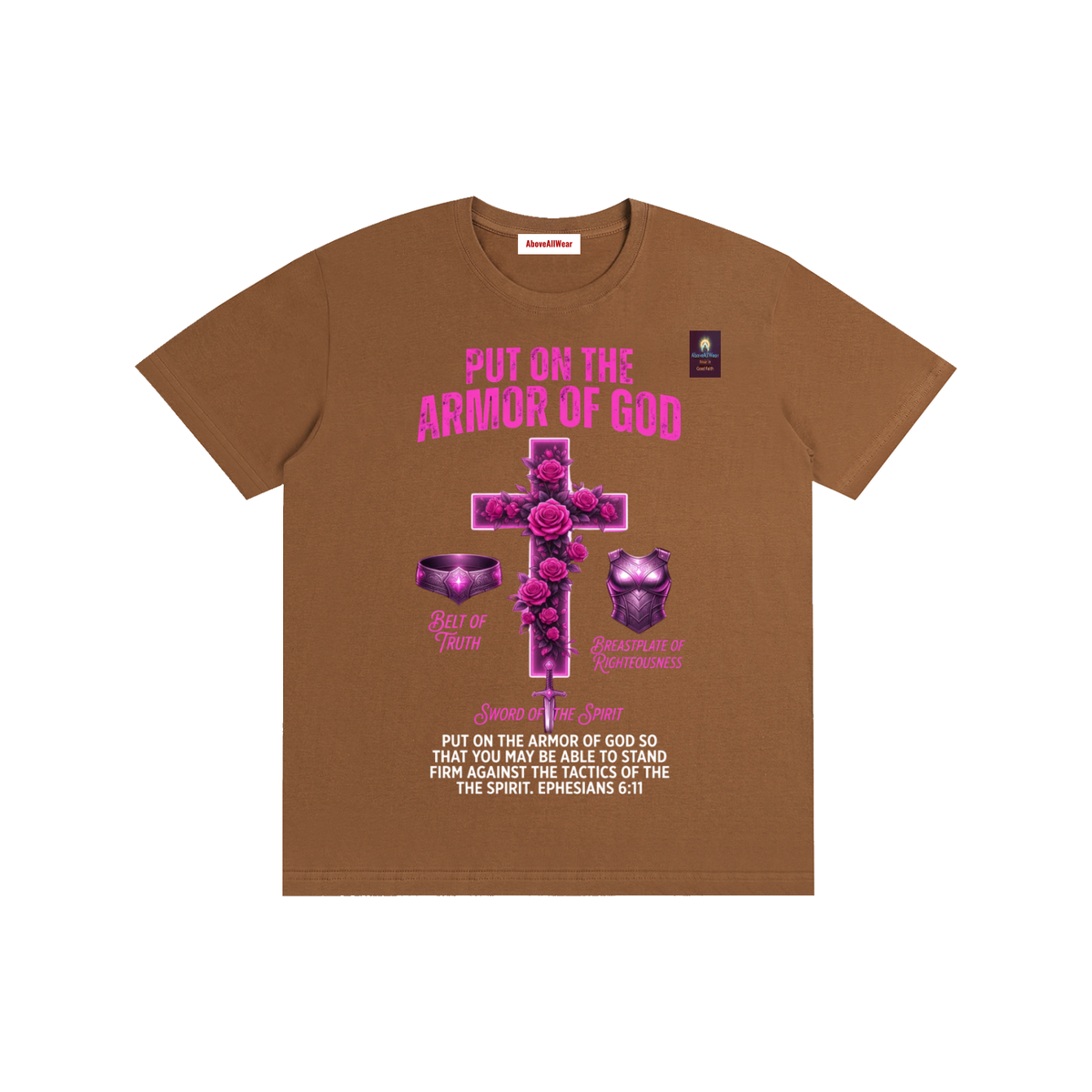 Pure Cotton Unisex T-Shirt/ “Put on the full armor of God, so that you can take your stand against the devil’s schemes.” — Ephesians 6:11