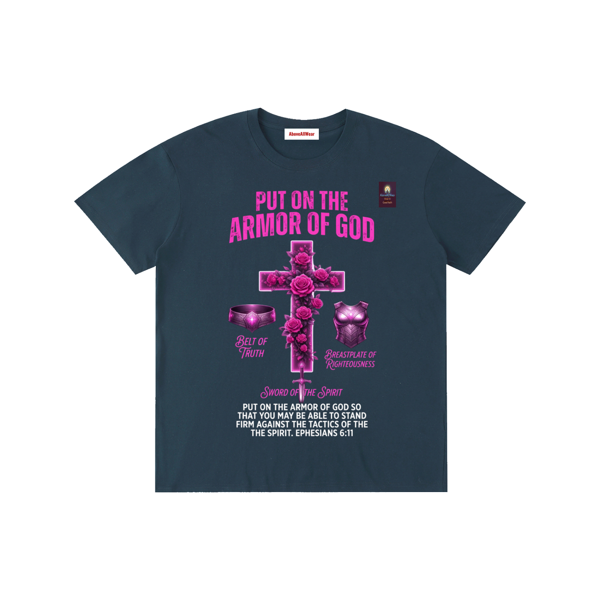 Pure Cotton Unisex T-Shirt/ “Put on the full armor of God, so that you can take your stand against the devil’s schemes.” — Ephesians 6:11