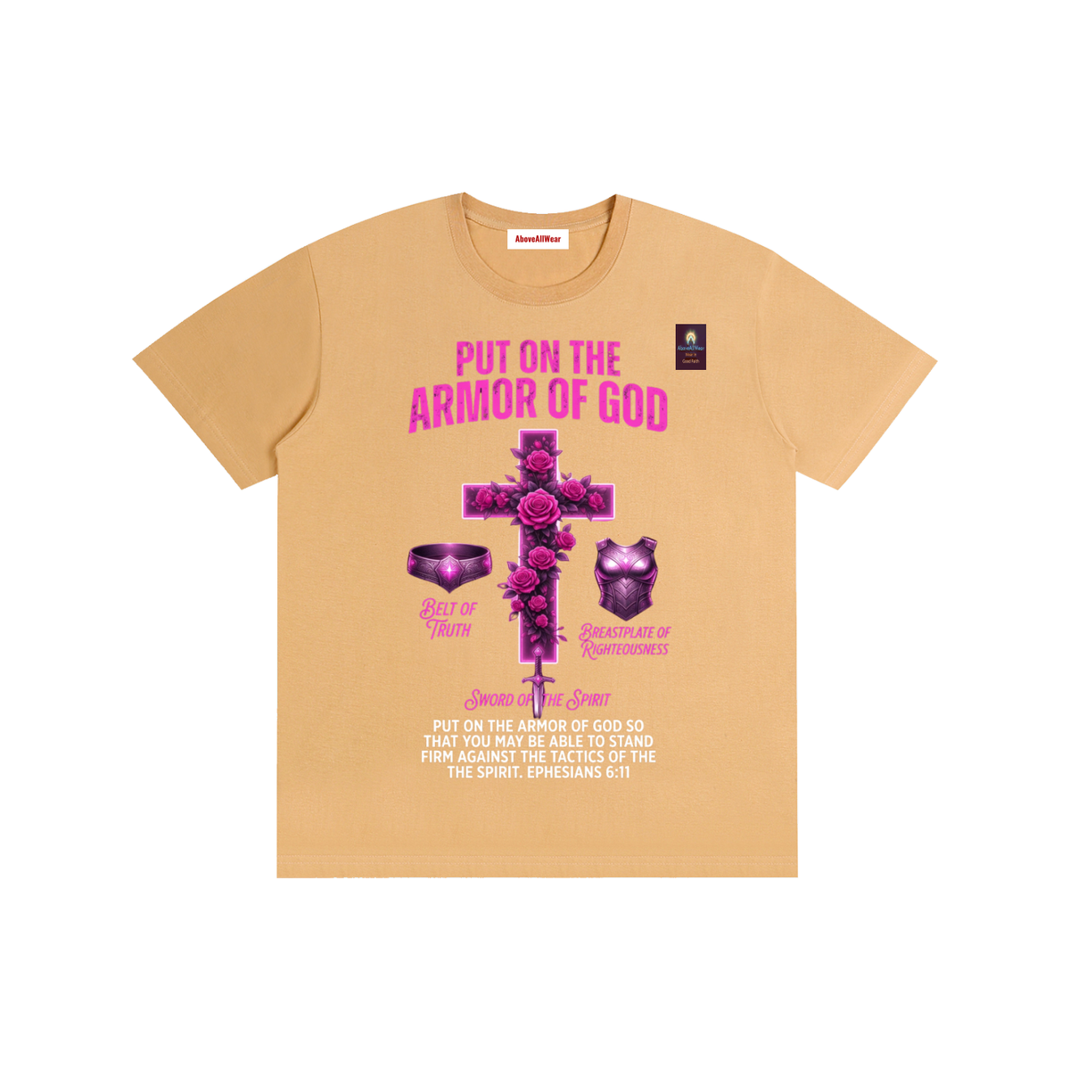 Pure Cotton Unisex T-Shirt/ “Put on the full armor of God, so that you can take your stand against the devil’s schemes.” — Ephesians 6:11