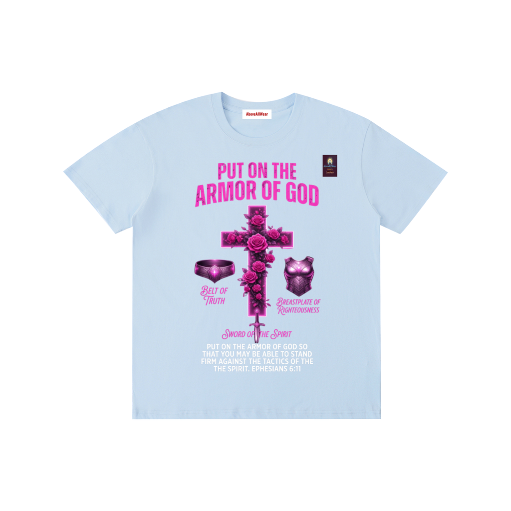 Pure Cotton Unisex T-Shirt/ “Put on the full armor of God, so that you can take your stand against the devil’s schemes.” — Ephesians 6:11