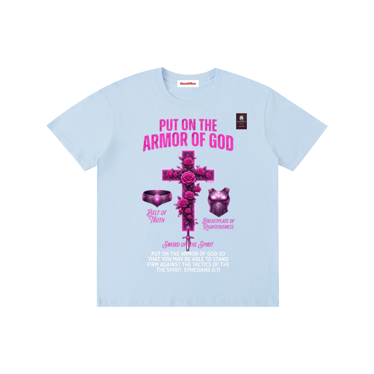 Pure Cotton Unisex T-Shirt/ “Put on the full armor of God, so that you can take your stand against the devil’s schemes.” — Ephesians 6:11