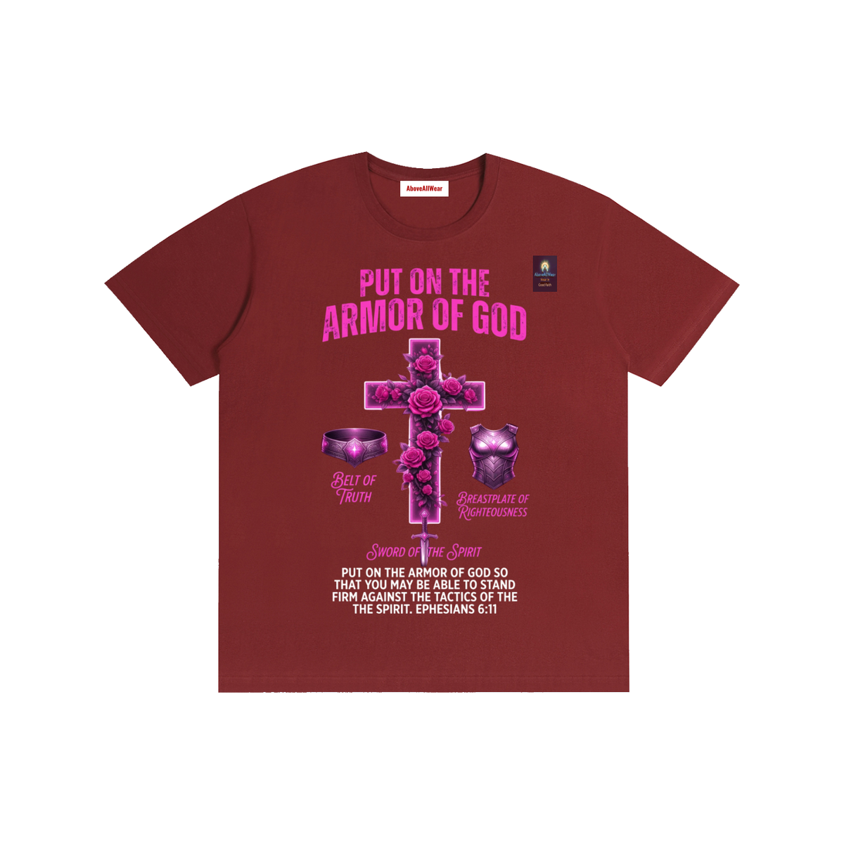 Pure Cotton Unisex T-Shirt/ “Put on the full armor of God, so that you can take your stand against the devil’s schemes.” — Ephesians 6:11