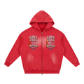 Sunfade Two-way Zipper Boxy Fleece Hoodie