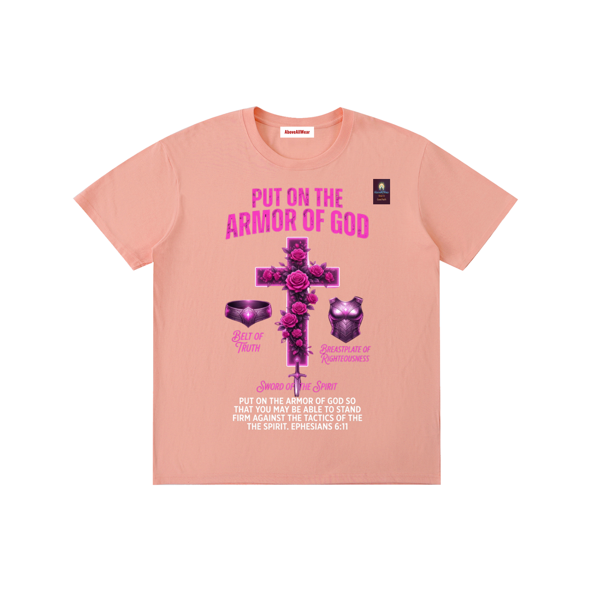 Pure Cotton Unisex T-Shirt/ “Put on the full armor of God, so that you can take your stand against the devil’s schemes.” — Ephesians 6:11