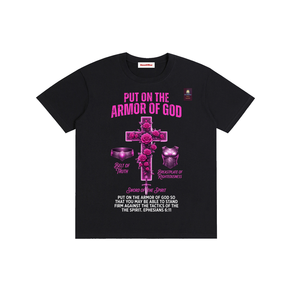Pure Cotton Unisex T-Shirt/ “Put on the full armor of God, so that you can take your stand against the devil’s schemes.” — Ephesians 6:11