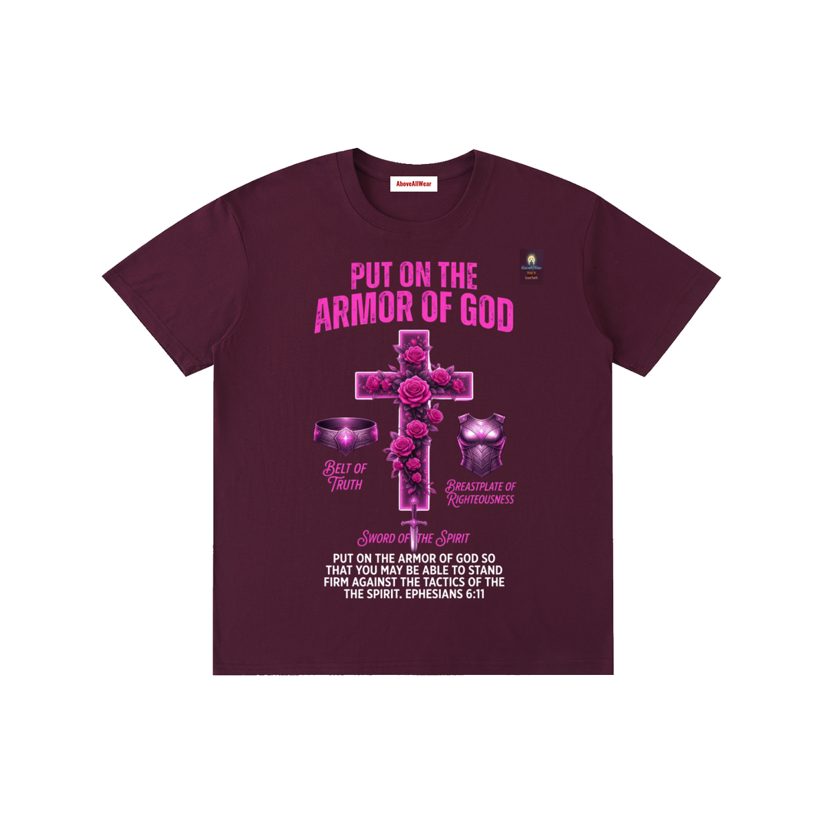 Pure Cotton Unisex T-Shirt/ “Put on the full armor of God, so that you can take your stand against the devil’s schemes.” — Ephesians 6:11