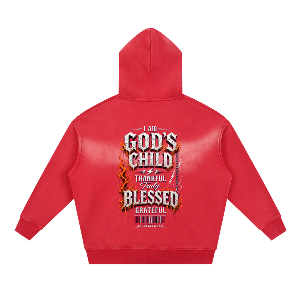 Sunfade Two-way Zipper Boxy Fleece Hoodie